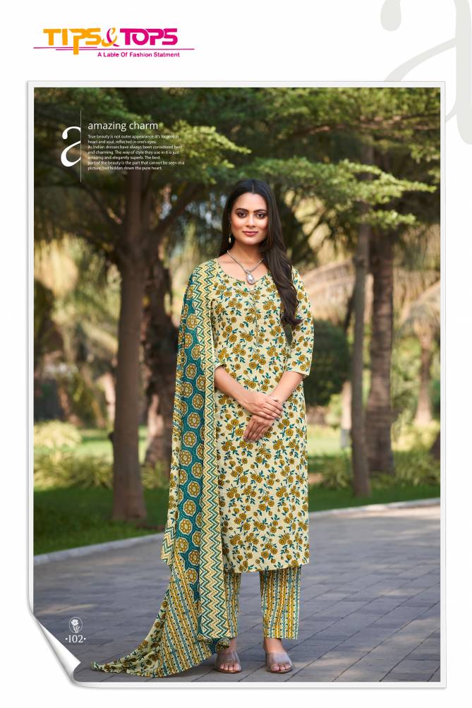 Summer Fashion Vol 5 By Tips And Tops Printed Cotton Kurti With Bottom Dupatta Wholesale Price In Surat 
